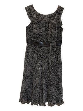 Carmen Marc Valvo Women Black and white designs Tie-Shoulder Dress